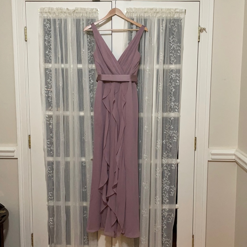 White by Vera Wang V Neck Dress 4